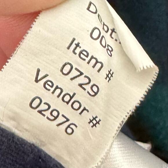 EDDIE BAUER / blue green yellow plaid hooded flannel shacket jacket hoodie / M - Picture 7 of 9